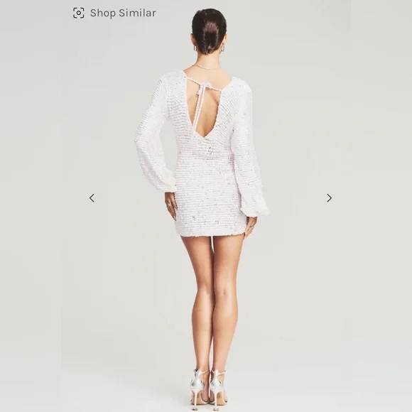 White retrofete dress size XS/S - Picture 2 of 6